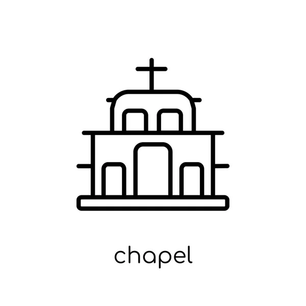 Icono Capilla Icono Moderno Moderno Capilla Vectorial Lineal Plana Sobre — Vector de stock