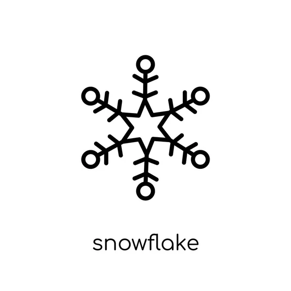 Icono Del Copo Nieve Moderno Moderno Vector Lineal Plano Copo — Vector de stock