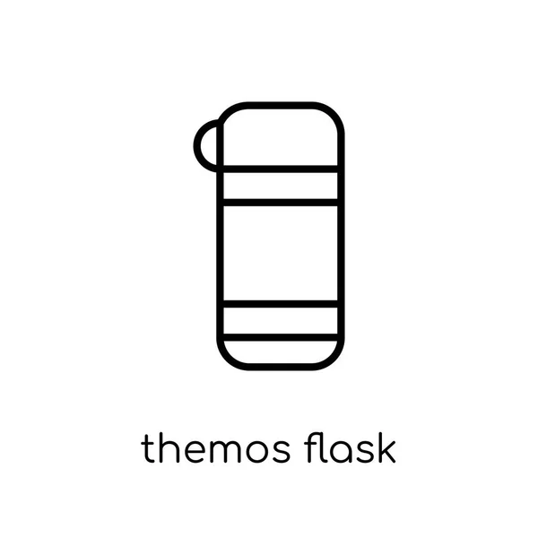 Themos Flask Icon Trendy Modern Flat Linear Vector Themos Flask — Stock Vector