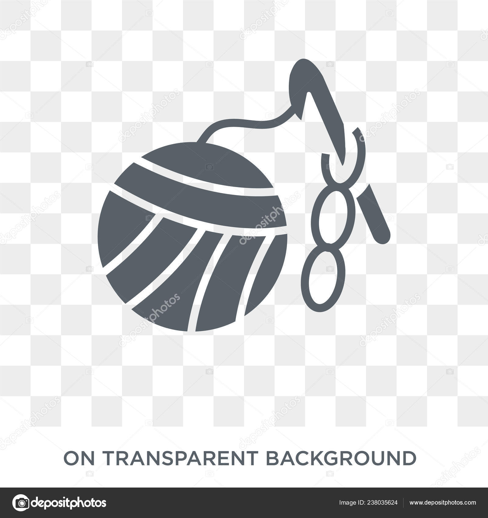 Crochet vector icon isolated on transparent background, Crochet logo design  Stock Vector