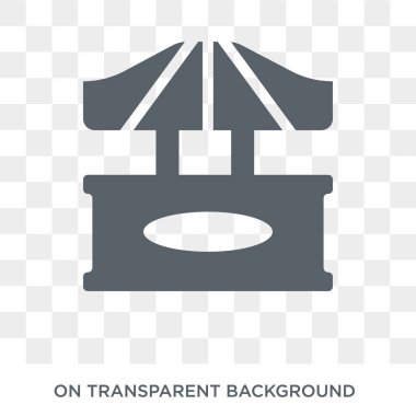 Durak simgesi. Durak tasarım konsepti koleksiyonundan. Basit öğe vektör çizim şeffaf arka plan üzerinde.