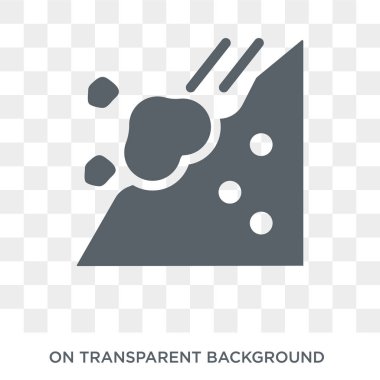 Çığ simgesi. Çığ tasarım konsepti kış koleksiyonundan. Basit öğe vektör çizim şeffaf arka plan üzerinde.