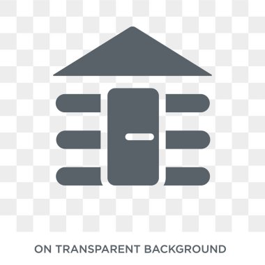 Chalet simgesi. Chalet tasarım konsepti koleksiyonundan. Basit öğe vektör çizim şeffaf arka plan üzerinde.