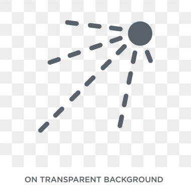 Gün ışığı simgesi. Hava koleksiyonundan Güneş ışığı tasarım konsepti. Saydam arka planda basit eleman vektör çizimi.