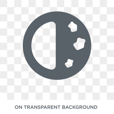 First quarter icon. First quarter design concept from Weather collection. Simple element vector illustration on transparent background.