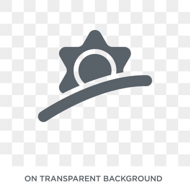 Şafak simgesi. Şafak tasarım konsepti hava koleksiyonundan. Basit öğe vektör çizim şeffaf arka plan üzerinde.