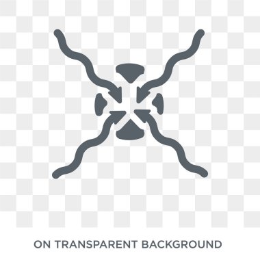 yakınsama simgesi. yakınsama tasarım konsepti hava koleksiyonundan. Basit öğe vektör çizim şeffaf arka plan üzerinde.