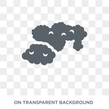 Cirrus kümülüs simgesi. Cirrus kümülüs tasarım konsepti hava koleksiyonundan. Basit öğe vektör çizim şeffaf arka plan üzerinde.