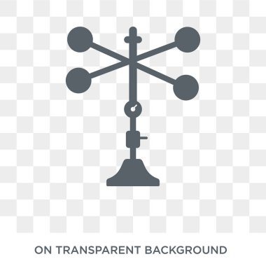 Anemometre simgesi. Anemometre tasarım konsepti hava koleksiyonundan. Basit öğe vektör çizim şeffaf arka plan üzerinde.