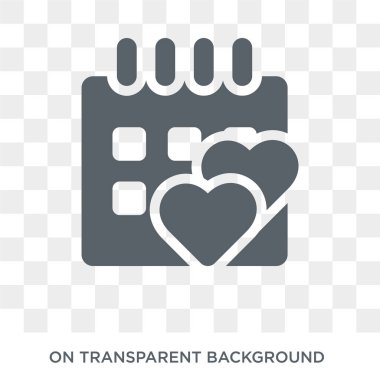 Düğün günü simgesi. Düğün günü tasarım konsepti düğün ve sevgi koleksiyonundan. Basit öğe vektör çizim şeffaf arka plan üzerinde.