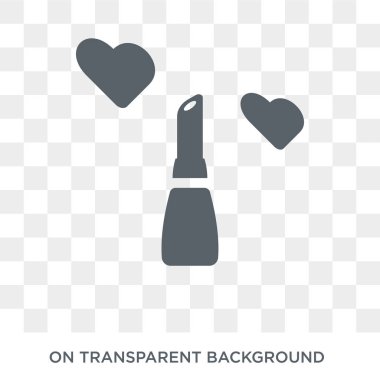 Ruj simgesi. Ruj tasarım konsepti düğün ve sevgi koleksiyonundan. Basit öğe vektör çizim şeffaf arka plan üzerinde.