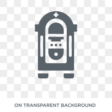 Müzik kutusu simgesi. Müzik kutusu tasarım konsepti Doğum günü ve parti koleksiyonundan. Basit öğe vektör çizim şeffaf arka plan üzerinde.