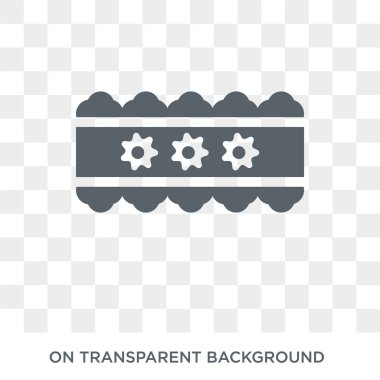 Jartiyer simgesi. Jartiyer tasarım konsepti düğün ve sevgi koleksiyonundan. Basit öğe vektör çizim şeffaf arka plan üzerinde.