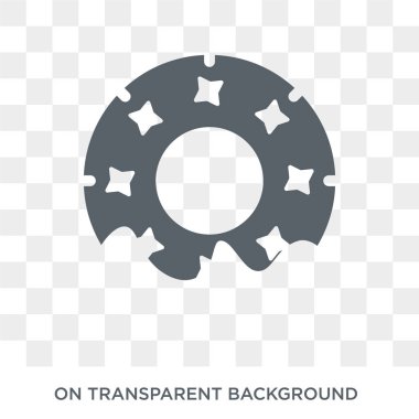 Donut kutsal kişilerin resmi. Çörek tasarım konsepti Doğum günü ve parti koleksiyonundan. Basit öğe vektör çizim şeffaf arka plan üzerinde.