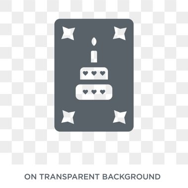 Doğum günü daveti simgesi. Doğum günü davetiye tasarım konsepti Doğum günü ve parti koleksiyonundan. Basit öğe vektör çizim şeffaf arka plan üzerinde.