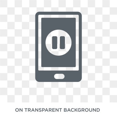 Pause icon. Pause design concept from  collection. Simple element vector illustration on transparent background.