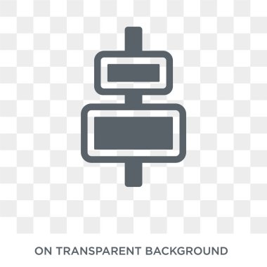 Horizontal alignment icon. Horizontal alignment design concept from Webnavigation collection. Simple element vector illustration on transparent background.