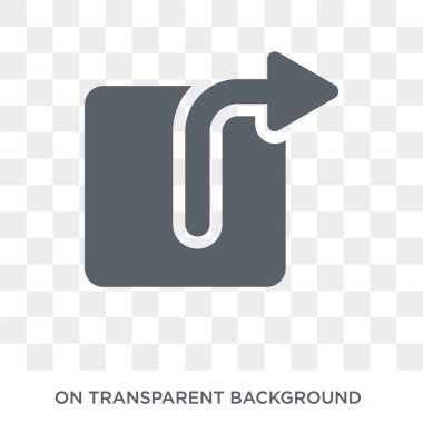 İleriye doğru simgesi. İleri tasarım konsepti koleksiyonundan. Basit öğe vektör çizim şeffaf arka plan üzerinde.