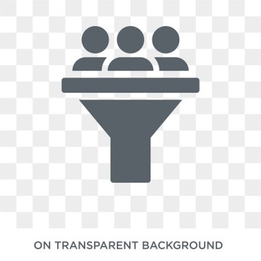 Filtre simgesi. Filtre tasarım konsepti koleksiyonundan. Basit öğe vektör çizim şeffaf arka plan üzerinde.