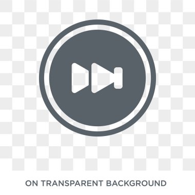 Hızlı ileri simgesi. Hızlı ileri tasarım konsepti koleksiyonundan. Basit öğe vektör çizim şeffaf arka plan üzerinde.