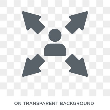 Simgesini genişletin. Tasarım konsepti koleksiyonundan genişletin. Basit öğe vektör çizim şeffaf arka plan üzerinde.