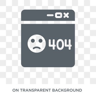 Hata sayfası simgesi. Webgezinti koleksiyonundan hata sayfası tasarımı kavramı. Saydam arka planda basit eleman vektör çizimi.