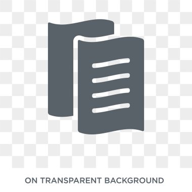 Kopya simgesi. Tasarım kavramını koleksiyondan kopyalayın. Saydam arka planda basit eleman vektör çizimi.