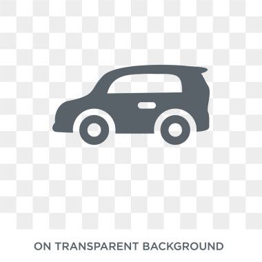 Minibüs simgesi. Minibüs tasarım konsepti ulaşım koleksiyonundan. Basit öğe vektör çizim şeffaf arka plan üzerinde.