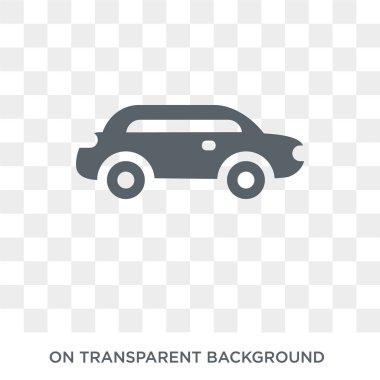 Limuzin simgesi. Koleksiyondan limuzin tasarım konsepti. Saydam arka planda basit eleman vektör çizimi.