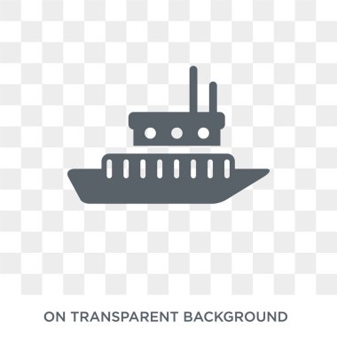 buzkıran gemi simgesi. buzkıran gemi tasarım konsepti ulaşım koleksiyonundan. Basit öğe vektör çizim şeffaf arka plan üzerinde.