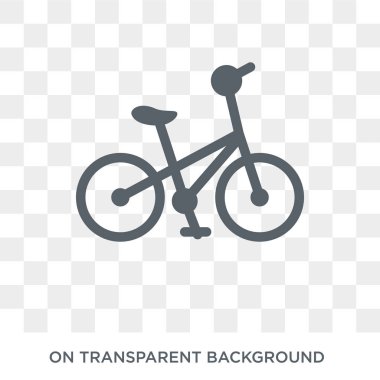 Bisiklet simgesi. Bisiklet tasarım konsepti koleksiyonundan. Basit öğe vektör çizim şeffaf arka plan üzerinde.