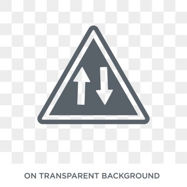 Way road sign icon. Trendy flat vector Way road sign icon on transparent background from traffic sign collection. High quality filled Way road sign symbol use for web and mobile