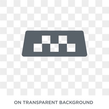 Taxi sign icon. Trendy flat vector Taxi sign icon on transparent background from traffic sign collection. High quality filled Taxi sign symbol use for web and mobile