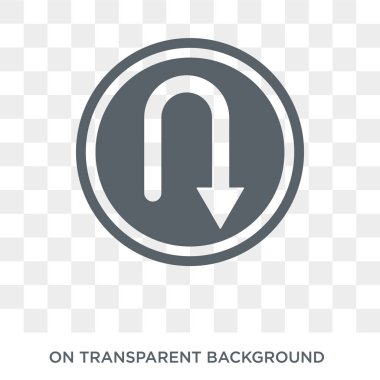 Dolambaçlı işareti simgesi. Trafik işareti koleksiyonundan şeffaf arka plan trendy düz vektör dolambaçlı işareti simgesi. Yüksek kaliteli web ve mobil için dolambaçlı işareti sembolü kullanın dolu