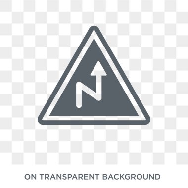 Yol işareti simgesi. Trafik işareti koleksiyonundan şeffaf arka plan trendy düz vektör yol işareti simgesi. Yol işareti sembol kullanımı web ve mobil için yüksek kaliteli dolu