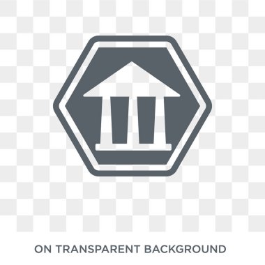 Müze işareti simgesi. Trafik işareti koleksiyonundan şeffaf arka plan trendy düz vektör Müzesi işareti simgesi. Yüksek kaliteli web ve mobil için Müzesi işareti sembolü kullanın dolu