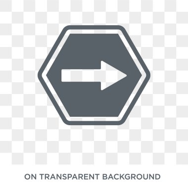Keep right sign icon. Trendy flat vector Keep right sign icon on transparent background from traffic sign collection. High quality filled Keep right sign symbol use for web and mobile