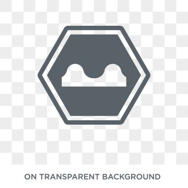 Çarpma işareti simgesi. Trafik işareti koleksiyonundan şeffaf arka plan trendy düz vektör çarpma işareti simgesi. Yüksek kaliteli yumru işareti simge kullanımı web ve mobil için dolu