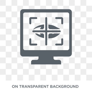 İzleme simgesi. Teknoloji koleksiyonundan şeffaf arka plan trendy düz vektör izleme simgesi. Yüksek kalitede izleme simge kullanımı web ve mobil için dolu
