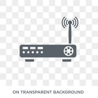 Routers icon. Trendy flat vector Routers icon on transparent background from Technology collection. High quality filled Routers symbol use for web and mobile
