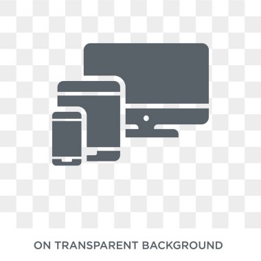 Duyarlı Web Tasarım simgesi. Trendy düz vektör teknolojisi koleksiyonundan şeffaf arka plan üstünde kutsal kişilerin resmi duyarlı Web tasarım. Yüksek kaliteli duyarlı Web Tasarım simge kullanımı web ve mobil için dolu