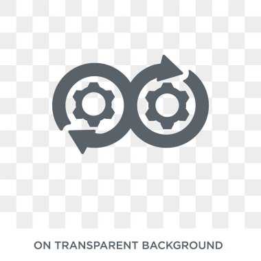 DEVOPS icon. Trendy flat vector DEVOPS icon on transparent background from Technology collection. High quality filled DEVOPS symbol use for web and mobile