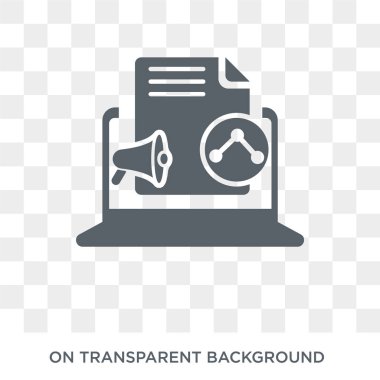 İçerik Pazarlama simgesi. Trendy düz vektör teknolojisi koleksiyonundan şeffaf arka plan içerik pazarlama simgesi. Yüksek kaliteli içerik pazarlama simge kullanımı web ve mobil için dolu