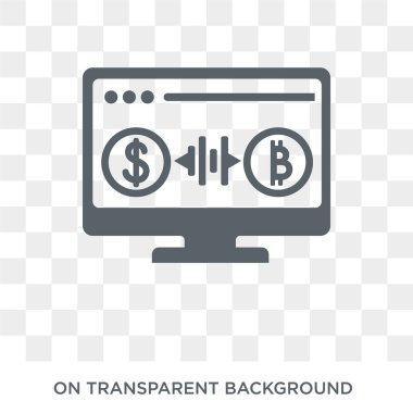 Dönüşüm simgesi. Trendy düz vektör dönüşüm simge teknoloji koleksiyonundan şeffaf arka plan üzerinde. Yüksek kaliteli web ve mobil için dönüşüm sembolü kullanın dolu