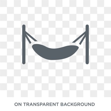 Hamak simgesi. Hamak tasarım konsepti koleksiyonundan. Basit öğe vektör çizim şeffaf arka plan üzerinde.