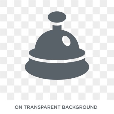 Otel zil simgesini. Otel bell tasarım konsepti koleksiyonundan. Basit öğe vektör çizim şeffaf arka plan üzerinde.
