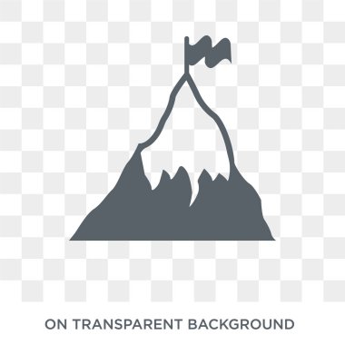 Tepe simgesi. Zirve tasarım konsepti koleksiyonundan. Basit öğe vektör çizim şeffaf arka plan üzerinde.