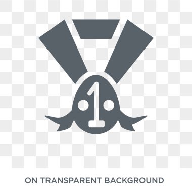 Altın madalya simgesi. Altın madalya tasarım konsepti başarı koleksiyonundan. Basit öğe vektör çizim şeffaf arka plan üzerinde.