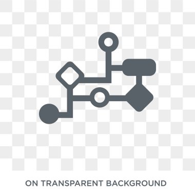 Akış çizelgesi simgesi. Akış çizelgesi tasarım konsepti koleksiyonundan. Basit öğe vektör çizim şeffaf arka plan üzerinde.