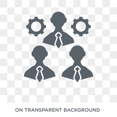 İşbirliği simgesi. İşbirliği tasarım konsepti koleksiyonundan. Basit öğe vektör çizim şeffaf arka plan üzerinde.